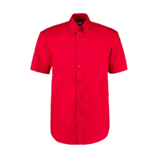 Kustom Kit Férfi rövid ujjú Ing Kustom Kit Classic Fit Premium Oxford Shirt SSL M, Piros férfi ing