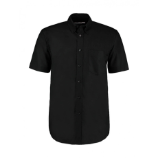 Kustom Kit Férfi rövid ujjú Ing Kustom Kit Classic Fit Workwear Oxford Shirt SSL L, Fekete