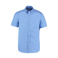 Kustom Kit Férfi rövid ujjú Ing Kustom Kit Tailored Fit City Shirt SSL 2XL (47cm), Világos kék férfi ing