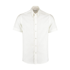 Kustom Kit Férfi rövid ujjú Ing Kustom Kit Tailored Fit Premium Oxford Shirt SSL XL, Fehér férfi ing