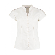 Kustom Kit Női csapott ujjú blúz Kustom Kit Women&#039;s Tailored Fit Mandarin Collar Blouse SSL 3XL (20), Fehér blúz