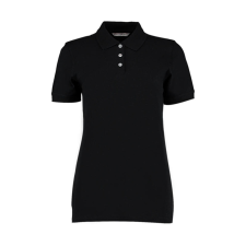 Kustom Kit Női galléros póló rövid ujjú Kustom Kit Ladies&#039; Kate Poloshirt - 2XL (18), Fekete női póló