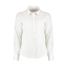 Kustom Kit Női hosszú ujjú blúz Kustom Kit Women's Tailored Fit Poplin Shirt 3XL, Fehér