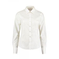Kustom Kit Női hosszú ujjú blúz Kustom Kit Women&#039;s Tailored Fit Premium Oxford Shirt 5XL, Fehér blúz