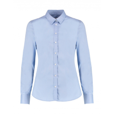Kustom Kit Női hosszú ujjú blúz Kustom Kit Women's Tailored Fit Stretch Oxford Shirt LS S, Világos kék