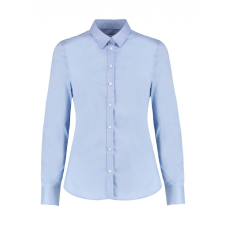 Kustom Kit Női hosszú ujjú blúz Kustom Kit Women&#039;s Tailored Fit Stretch Oxford Shirt LS XS, Világos kék blúz