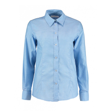 Kustom Kit Női hosszú ujjú blúz Kustom Kit Women's Tailored Fit Workwear Oxford Shirt XL (16), Világos kék