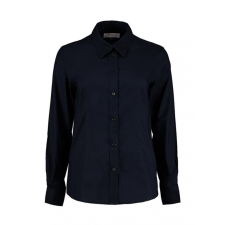 Kustom Kit Női hosszú ujjú blúz Kustom Kit Women&#039;s Tailored Fit Workwear Oxford Shirt XS (8), French Sötétkék (navy) blúz