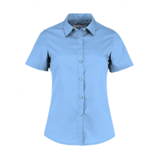 Kustom Kit Női rövid ujjú blúz Kustom Kit Women&#039;s Tailored Fit Poplin Shirt SSL 3XL, Világos kék blúz