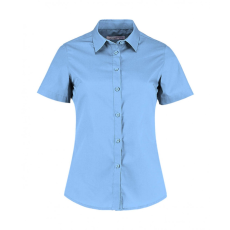 Kustom Kit Női rövid ujjú blúz Kustom Kit Women's Tailored Fit Poplin Shirt SSL L, Világos kék