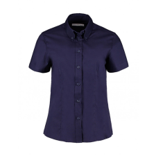 Kustom Kit Női rövid ujjú blúz Kustom Kit Women&#039;s Tailored Fit Premium Oxford Shirt SSL 3XL, Midnight Sötétkék (navy) blúz