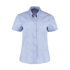 Kustom Kit Női rövid ujjú blúz Kustom Kit Women's Tailored Fit Premium Oxford Shirt SSL 3XL, Világos kék