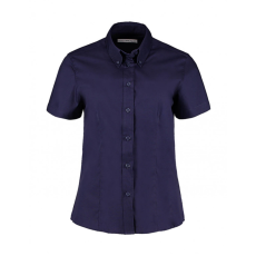 Kustom Kit Női rövid ujjú blúz Kustom Kit Women's Tailored Fit Premium Oxford Shirt SSL S, Midnight Sötétkék (navy)