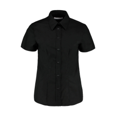 Kustom Kit Női rövid ujjú blúz Kustom Kit Women's Tailored Fit Workwear Oxford Shirt SSL 3XL (20), Fekete