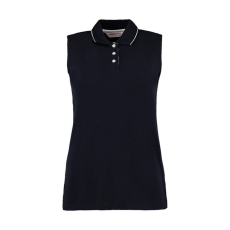 Kustom Kit Női ujjatlan galléros póló Kustom Kit Women's Classic Fit Sleeveless Polo XL, Sötétkék navy/fehér