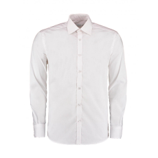 Kustom Kit Uniszex hosszú ujjú Ing Kustom Kit Slim Fit Business Shirt LS L, Fehér