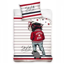  Kutya ágyneműhuzat, Super Star, 140x200 + 70x80 cm (203013 lakástextília