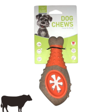  Kutya comb alakú jutifalatos rágójáték, marha ízben - Narancs játék kutyáknak