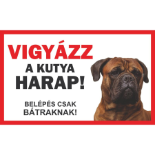  Kutya Harap tábla - Inox, lézervágott 10x15cm - BULLMASTIFF kutyafelszerelés