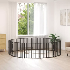  Kutya Kapu 12 pcs Fekete 60 x 60 cm Horganyzott acél szállítóbox, fekhely kutyáknak