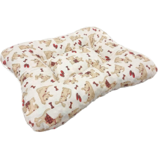 Kutyafekhely mintás vászon zsemle kutya ecrü Sz:50 cm - H:60 cm szállítóbox, fekhely kutyáknak