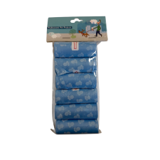  Kutyapiszokzacskó 6 tekercses – mancs mintás kutyafelszerelés