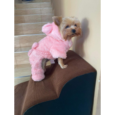  Kutyaruha - Kényelmes Meleg Overál, overall, Kezeslábas - Maci mintával, kétféle színben - L - rózsaszín kutyaruha