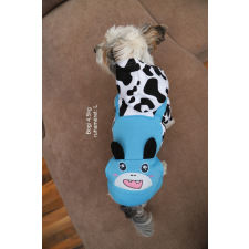  Kutyaruha - Kezeslábas overál, overall - Boci Mintás - Kék színben - M - kék kutyaruha