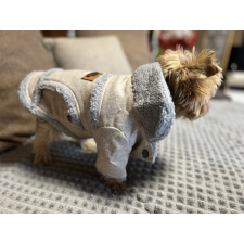  Kutyaruha - kutyakabát - bundás- világos barna színben - M - világosbarna kutyaruha