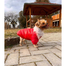  Kutyaruha - Kutyakabát - Szőrmés, bélelt - többféle színben - M - piros kutyaruha