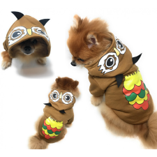  Kutyaruha - Kutyapulóver - Kutyapulcsi - Bagoly mintás, kapucnis - L kutyaruha