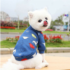  Kutyaruha - Kutyapulóver - Kutyapulcsi - Kék Dínós mintával - 2XL kutyaruha