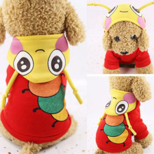  Kutyaruha - Kutyapulóver - Kutyapulcsi - Kukac mintás, kapucnis - M kutyaruha