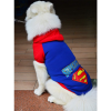  Kutyaruha - Kutyapulóver - Kutyapulcsi - Superman Mintás, Kapucnis - Kék - Nagy Kutyáknak Tökéletes - 8XL - kék