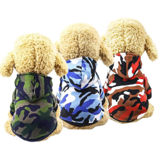  Kutyaruha - Kutyapulóver - Kutyapulcsi - Terepmintás, meleg, kapucnis - többféle színben - M - zöld kutyaruha