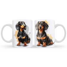  Kutyás bögre, Tacskó, fekete bögrék, csészék