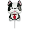  Kutyás Bulldog Black fólia lufi 36 cm (WP)