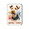  Kutyás fa hűtőmágnes, Airedale Terrier