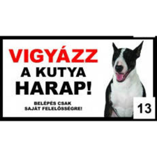  Kutyatábla - fém (bullterrier) 20x40cm kutyafelszerelés