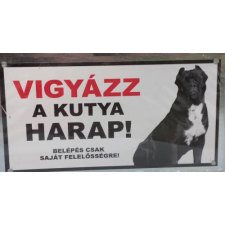  Kutyatábla - fém (cane corso ülő) 9x13cm kutyafelszerelés