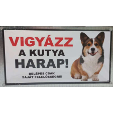  Kutyatábla -fém (corgi) 9x13cm kutyafelszerelés