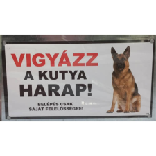  Kutyatábla -fém, (ülő németjuhász) 9x13cm kutyafelszerelés