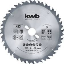 KWB 589344 Keményfém Körfűrészlap 250x30x3,2 mm 24 Fog fűrészlap