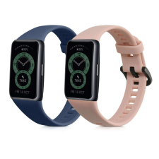 kwmobile szíj Huawei Band 6-hoz, szilikon, kék/rózsaszín, 59296.05 okosóra kellék