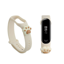 kwmobile szíj Xiaomi Mi Band 4/Mi Band 3 telefonhoz, fehér, szilikon, KWM0000253P001C okosóra kellék