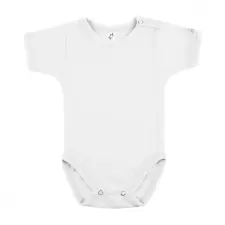 Kynga fehér rövid ujjú baba body 86 - (min. 20 db) kombidressz, body