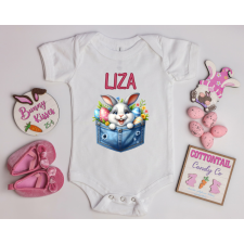 Kynga, H&M 1. Húsvét baba body saját névvel kombidressz, body