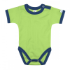 Kynga kivizöld-sötétkék rövid ujjú baba body 68