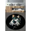  L'essential Maison Fürdőszobaszőnyeg, többszínű, szemüveges kutya és kör mintás, Djt 140