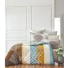  L'essential Maison Ranforce egyszemélyes paplanhuzat garnitúra fehér, barna, kék, mustársárga Julia